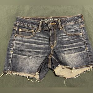 American Eagle Outfitters Dark Blue Denim Shorts